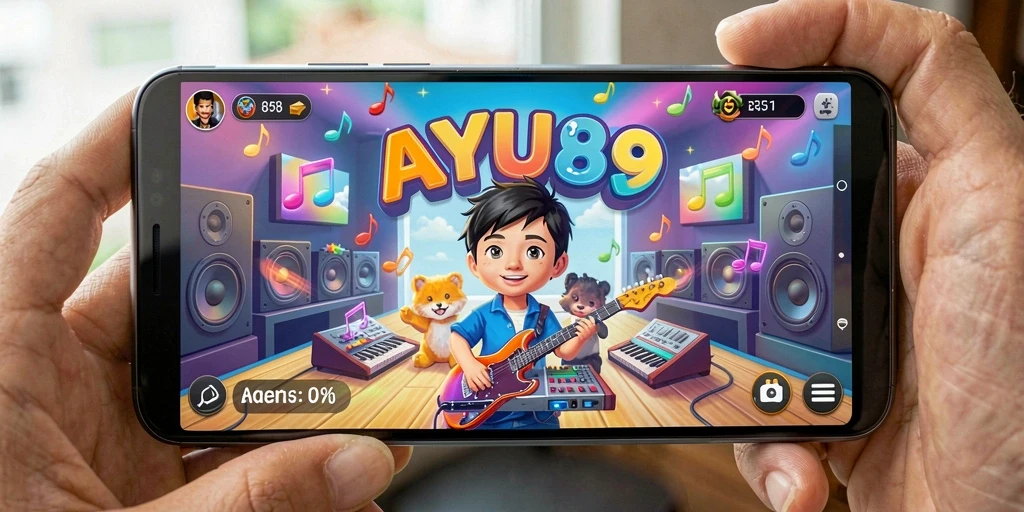 Tampilan gameplay AYU89 yang menarik dengan berbagai pilihan lagu.