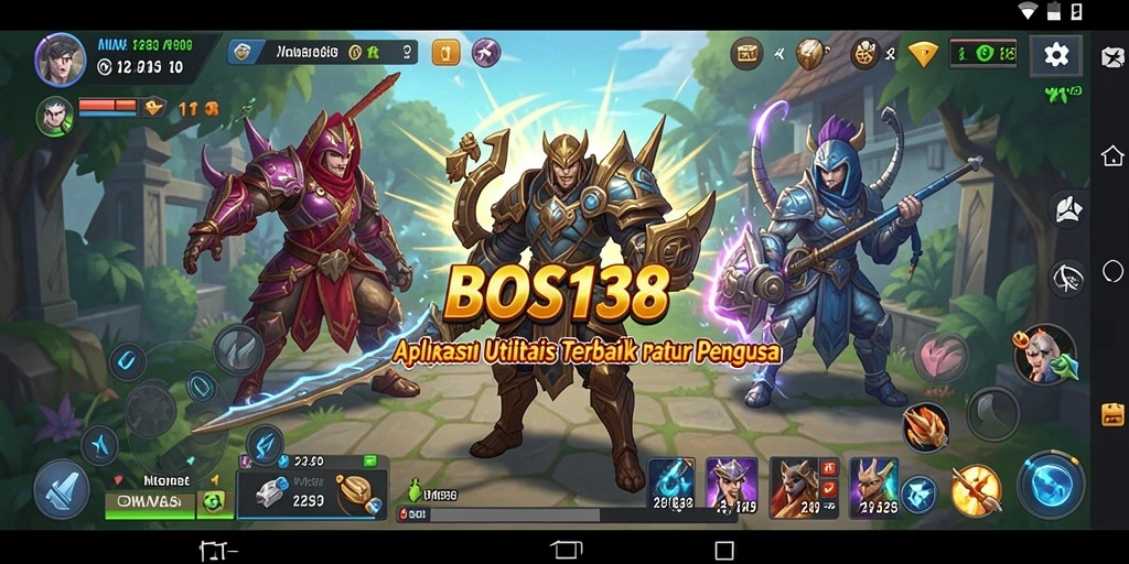 Tampilan antarmuka aplikasi BOS138 yang modern dan fungsional.