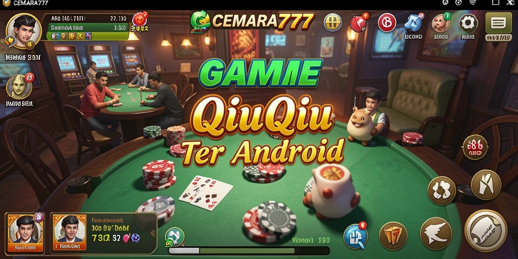 Screenshot gameplay CEMARA777 yang menampilkan kartu QiuQiu.