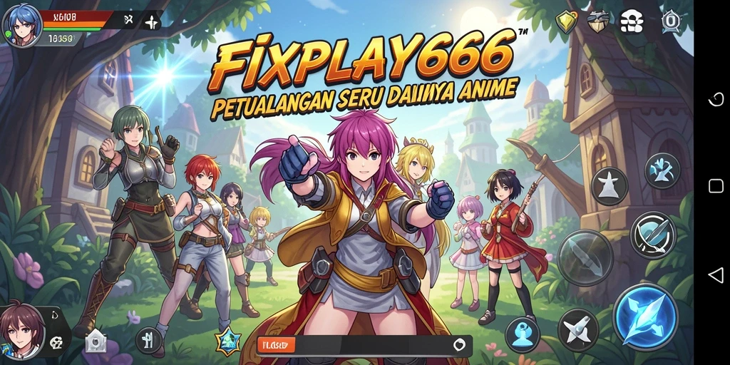 Screenshot gameplay FIXPLAY666 menampilkan aksi seru karakter anime.