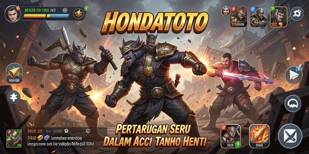 Gameplay HONDATOTO yang penuh aksi dan seru.