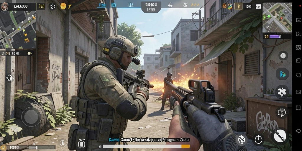Tampilan gameplay seru di KAKA303 dengan aksi menembak yang intens.