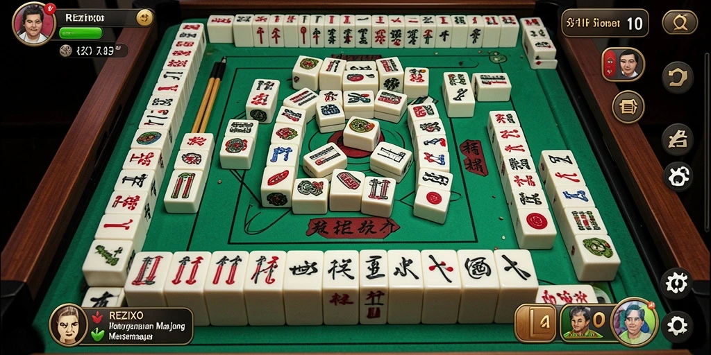 Tampilan gameplay Mahjong yang seru dan menantang di REZIXO.