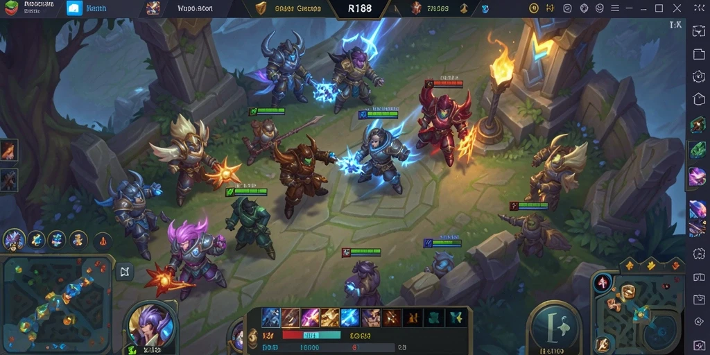 Tampilan gameplay RI188 yang mendebarkan dalam pertempuran MOBA.