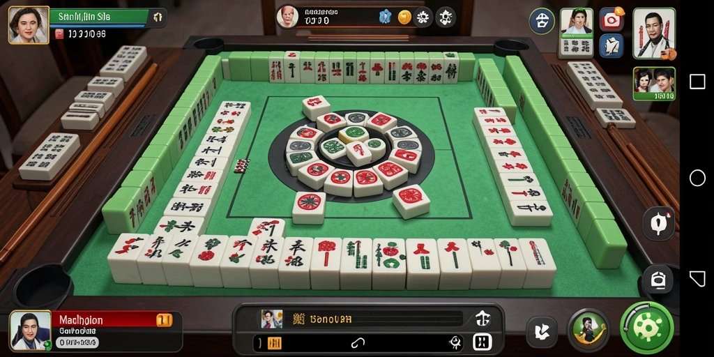Screenshot gameplay V21 yang menampilkan tantangan menarik dalam permainan Mahjong.